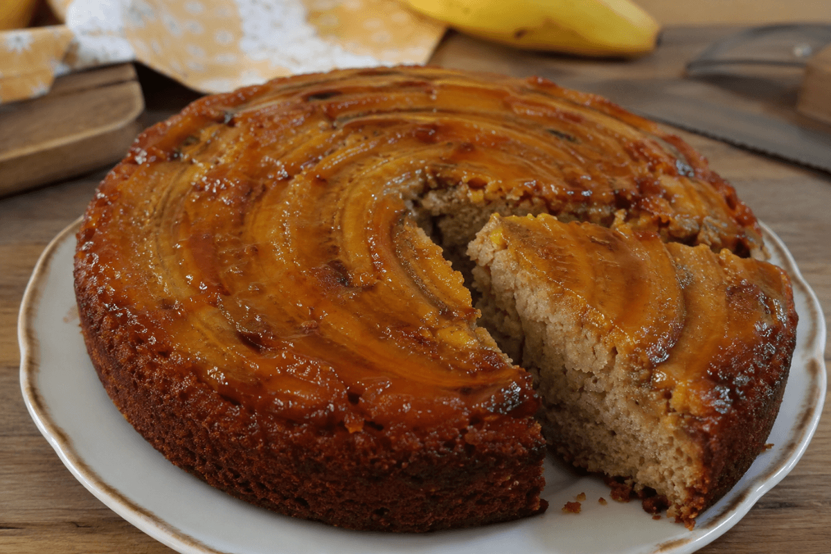Bolo de banana de liquidificador