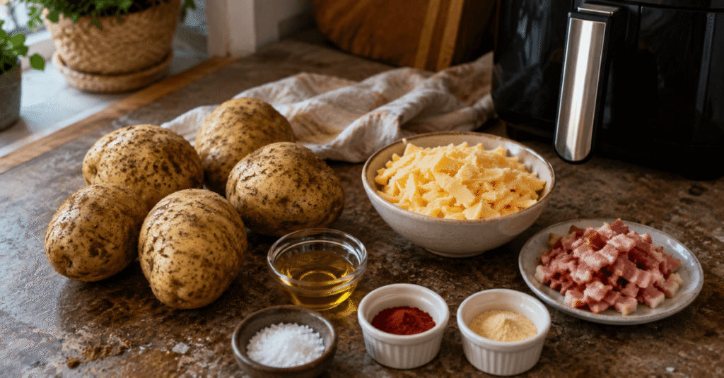 Ingredientes da Batata Rústica na Airfryer 1