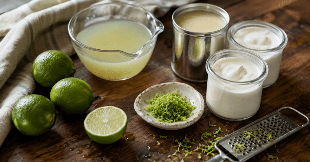 Ingredientes da Mousse de limão instantânea
