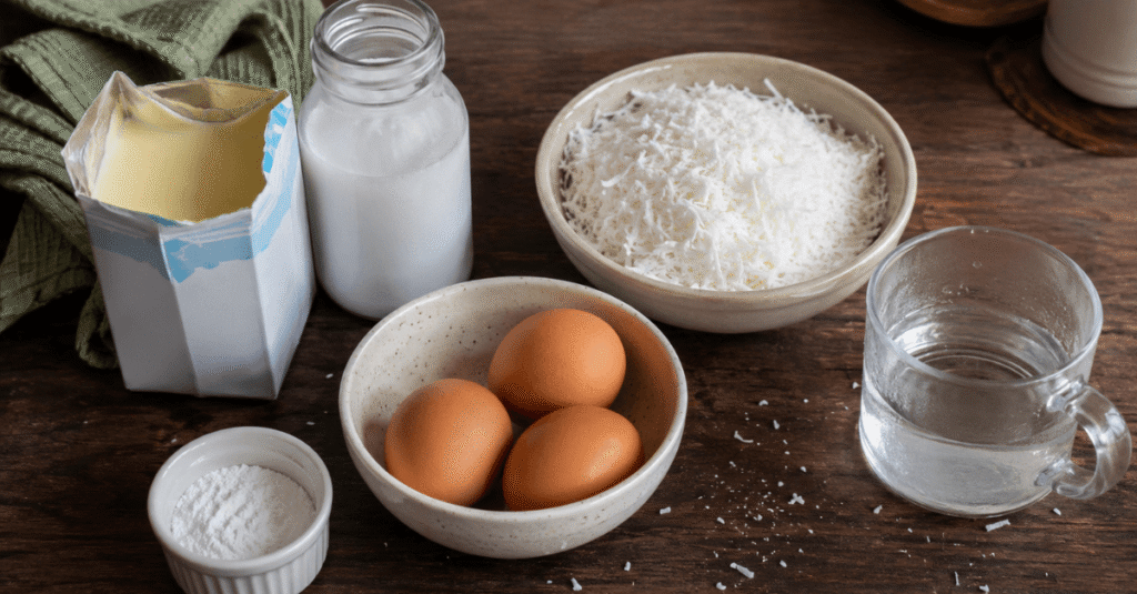 Ingredientes da receita de Cocada de forno