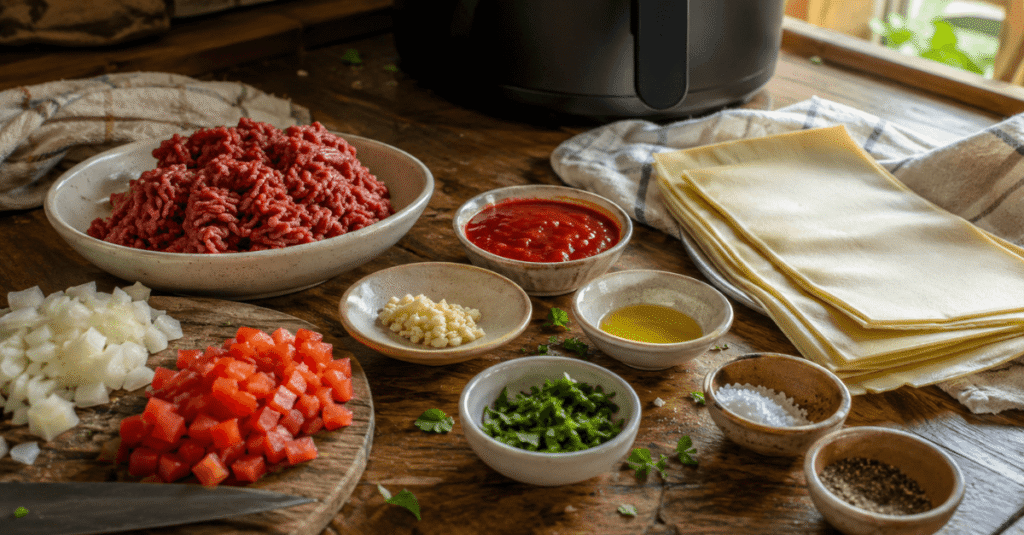 Ingredientes da receita de Pastel na AirFryer 1