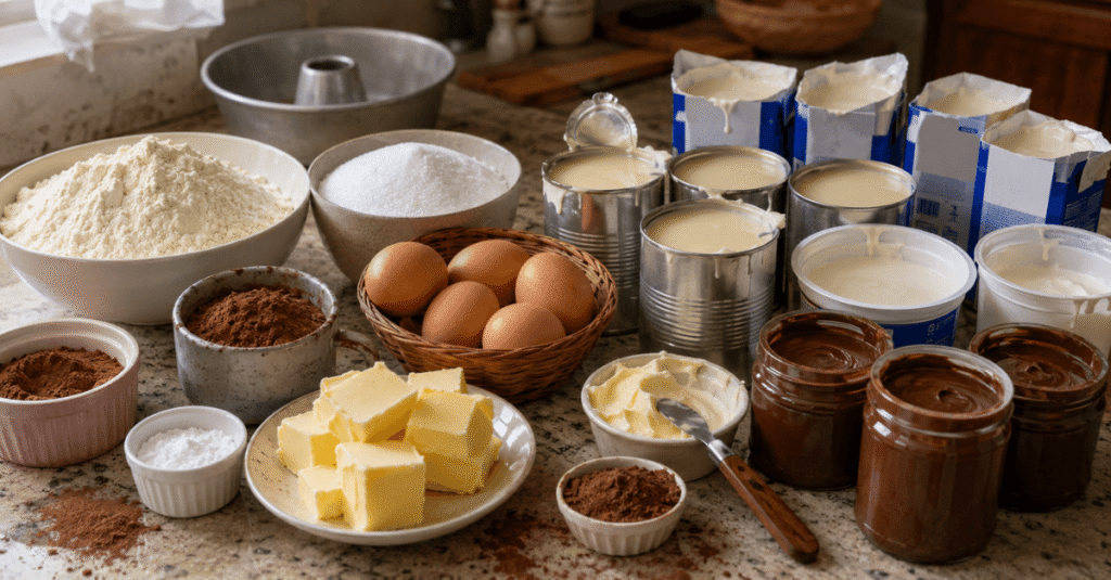 Ingredientes do Bolo da Matilda