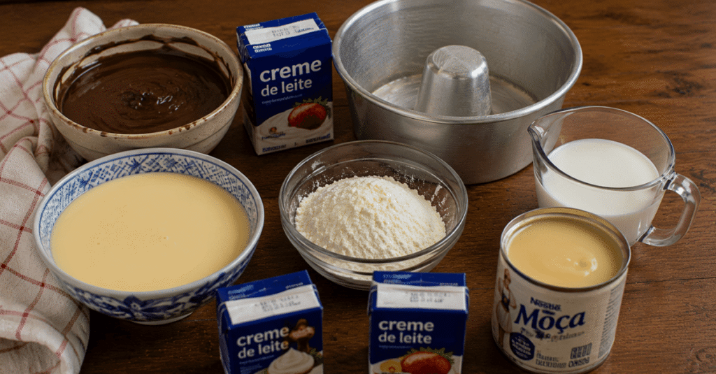 Ingredientes do Pudim de sorvete cremoso