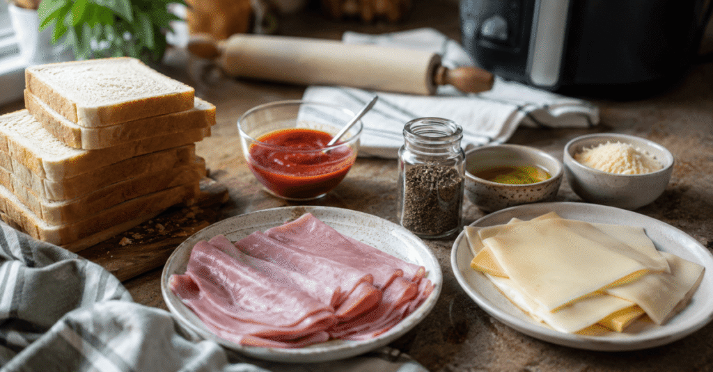 Ingredientes do Rolinho de pizza na AirFryer