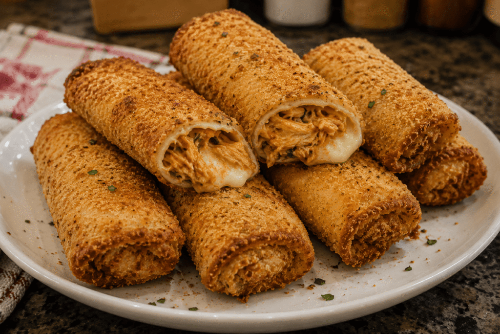 Rolinho crocante de frango com requeijão na AirFryer