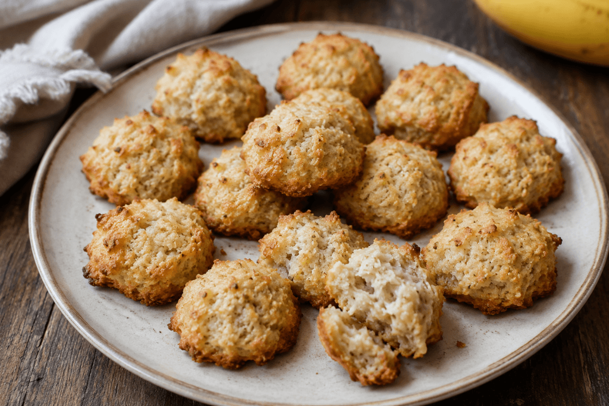 Biscoitinhos de banana com coco