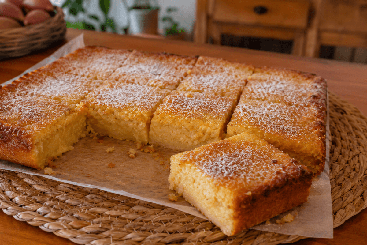 Bolo cremoso de batata-doce