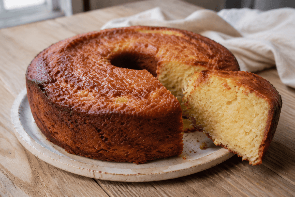 Bolo de aipim com coco