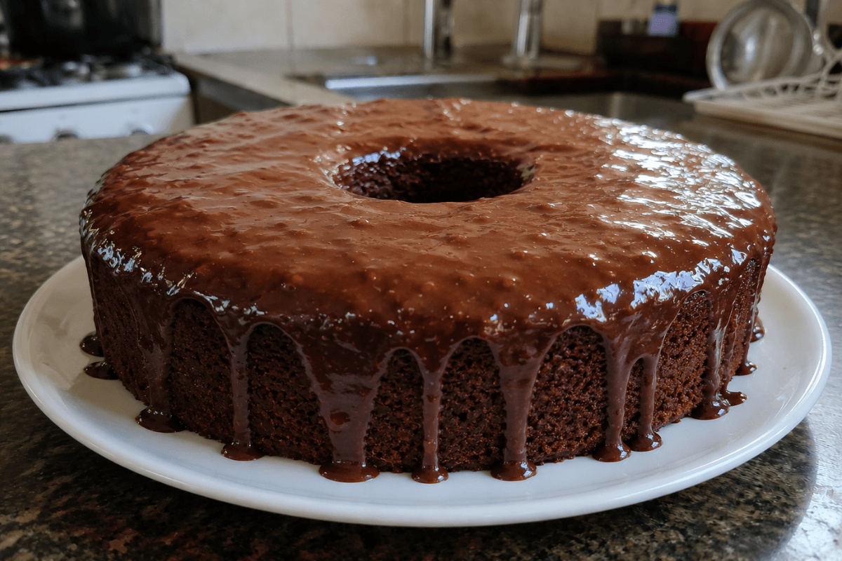 Bolo de chocolate simples