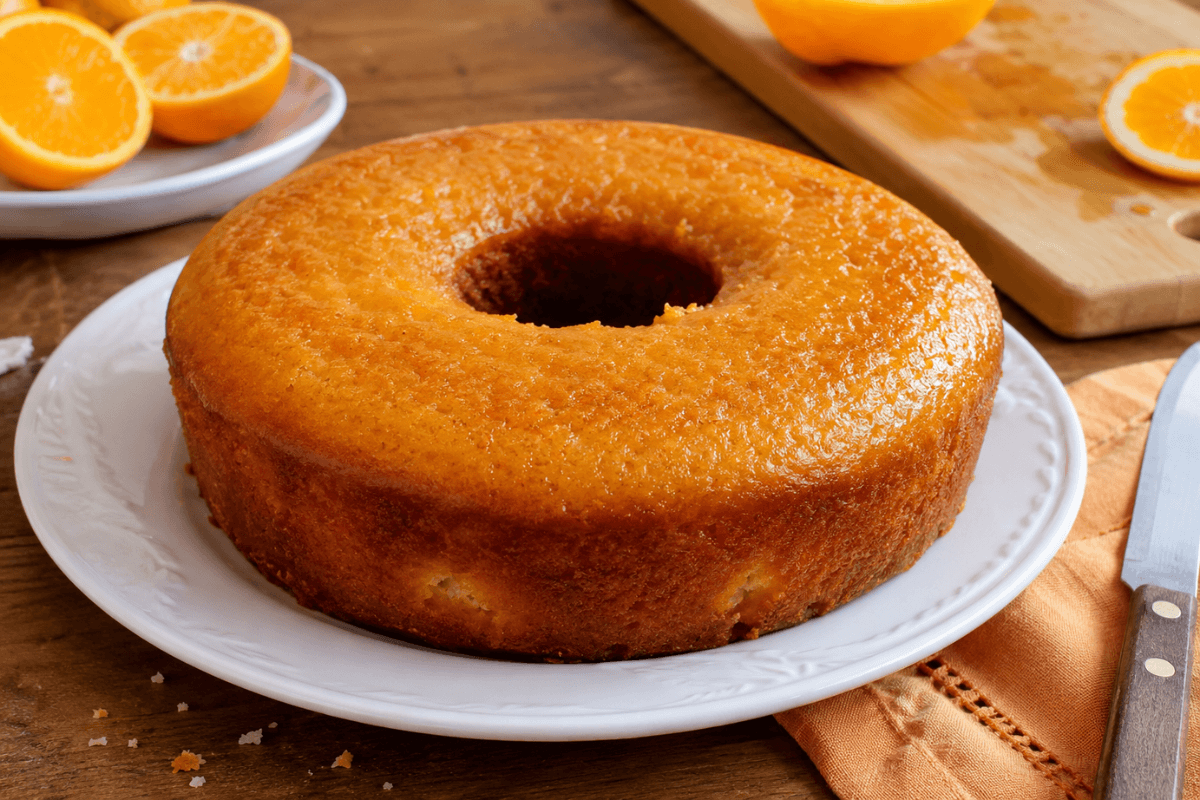 Bolo de laranja simples