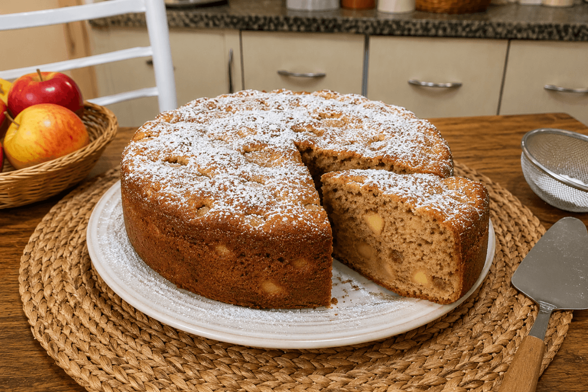 Bolo de maçã com canela