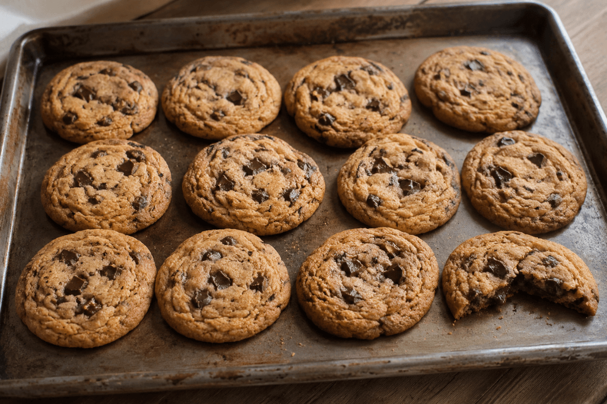 Cookies tradicionais com chocolate