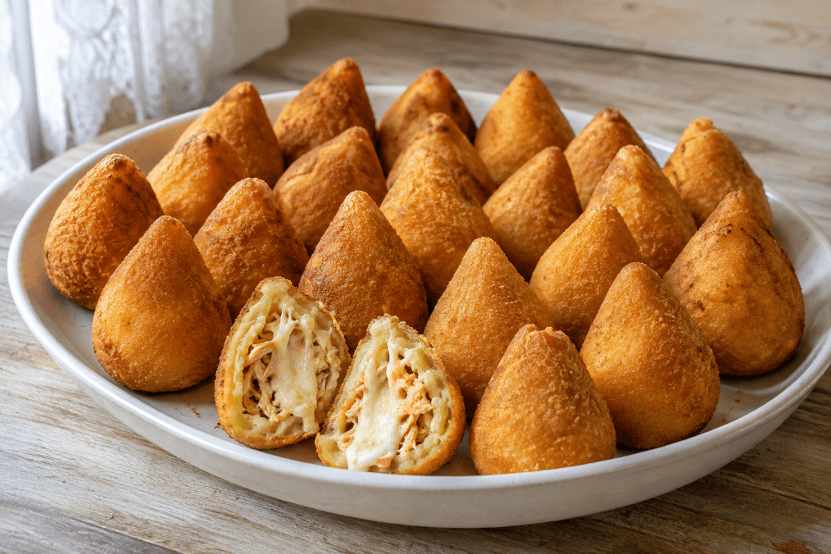 Coxinha de frango com requeijão