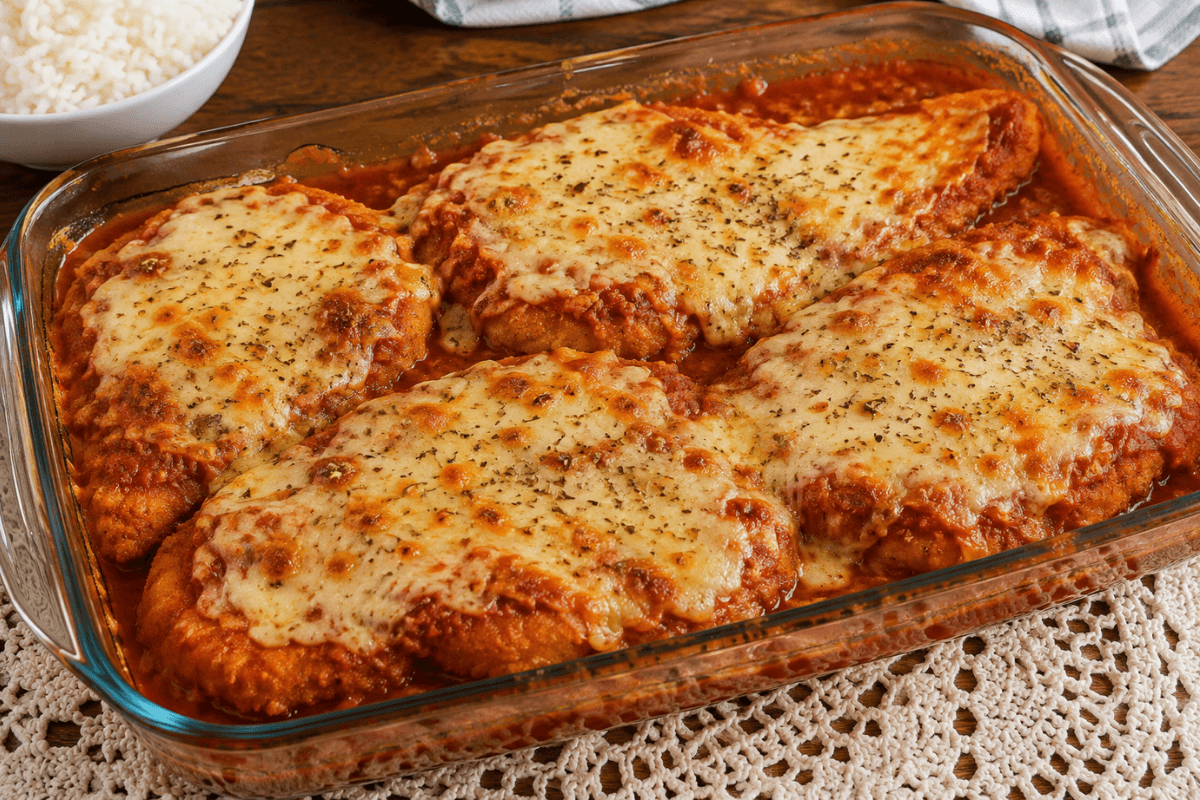 Filé de frango à parmegiana