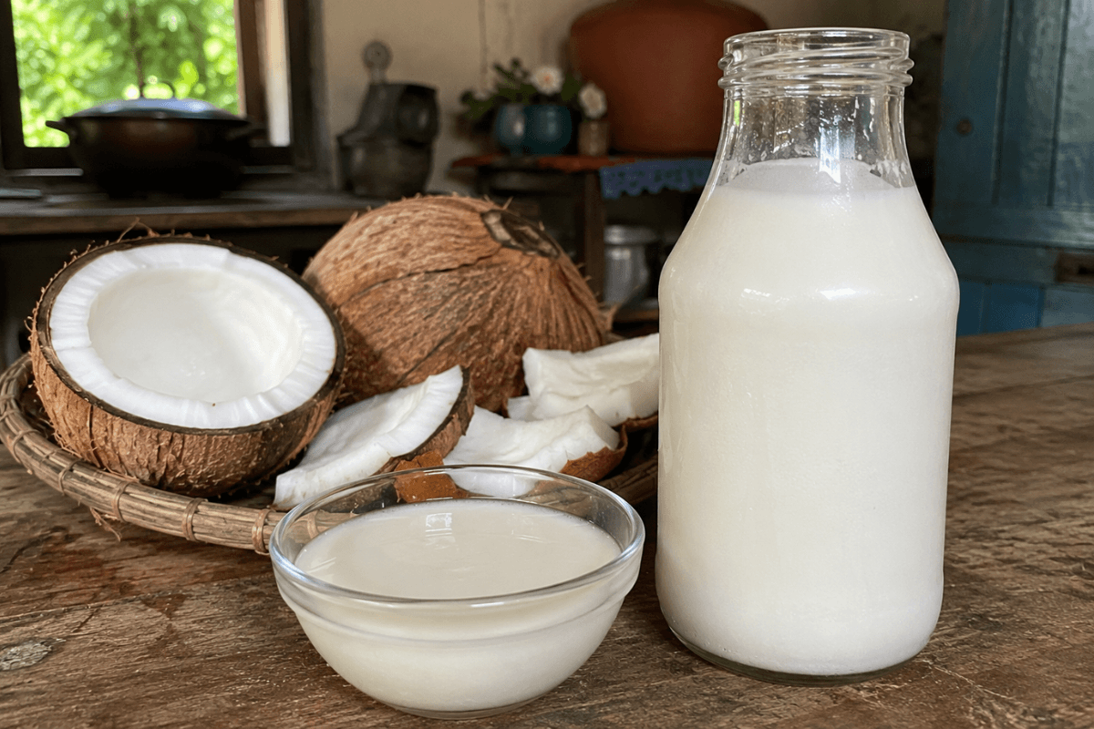 Leite de coco caseiro