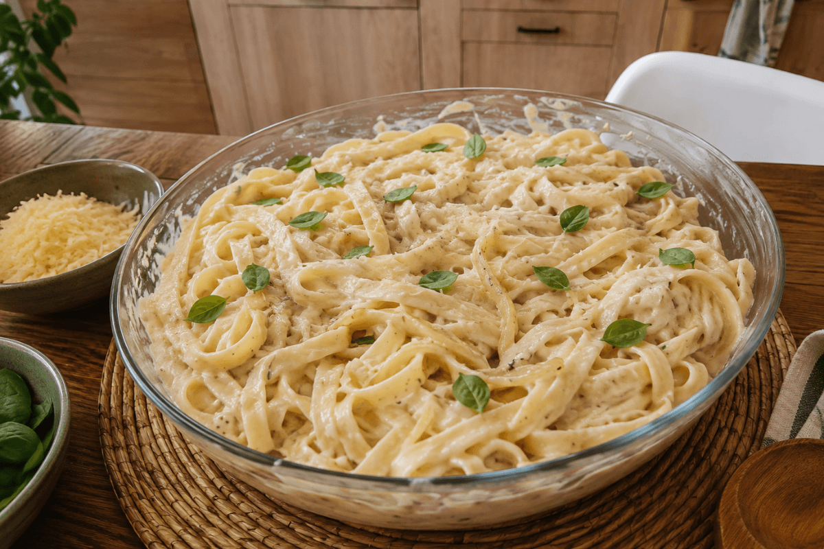 Macarrão ao molho branco