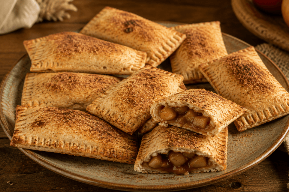 Pastel de pão com maçã e doce de leite na AirFryer