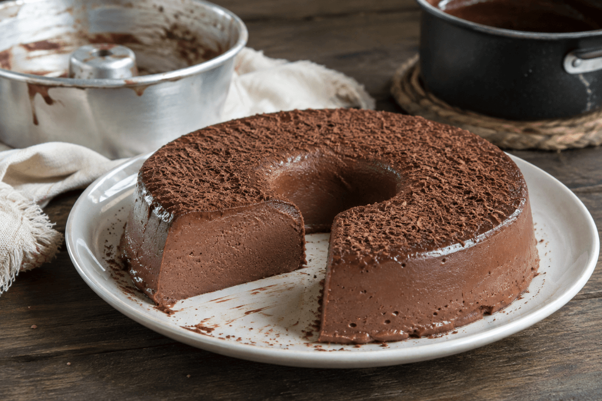 Pudim de chocolate sem forno