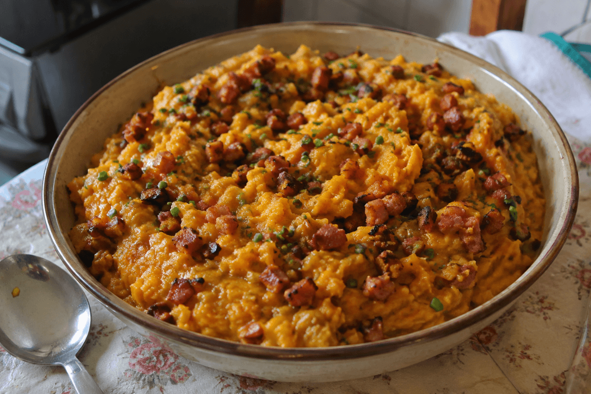 Quibebe de abóbora com bacon