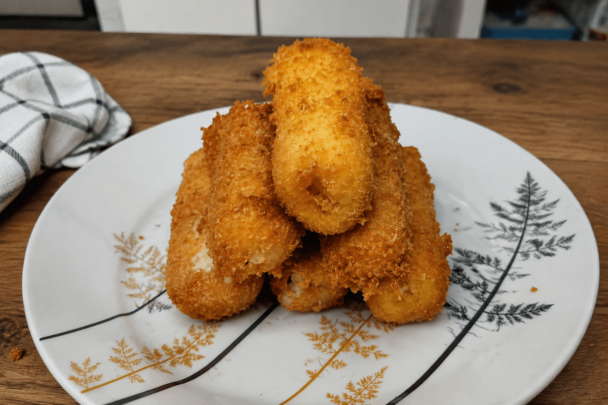 Rolinho de pão com queijo crocante