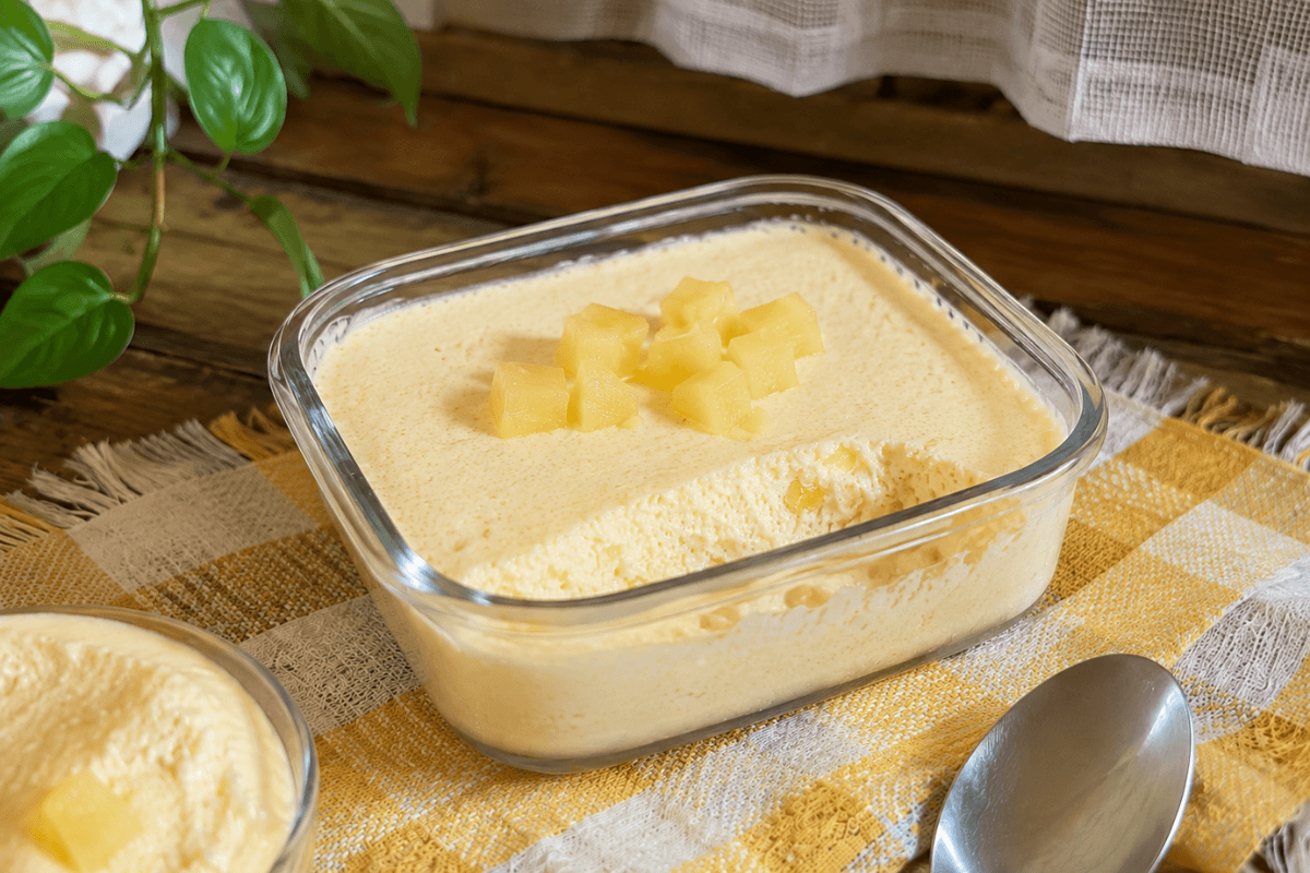 Sobremesa de abacaxi com 3 ingredientes