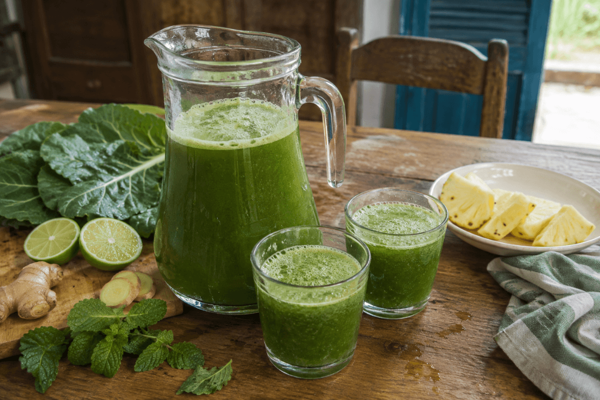 Suco de couve detox