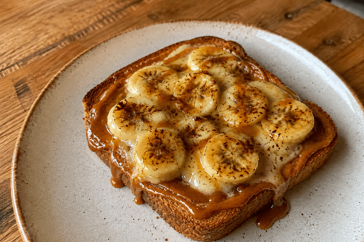 Toast de banana com doce de leite na AirFryer