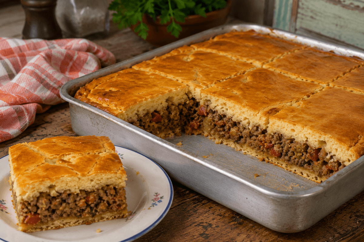 Torta salgada de carne moída