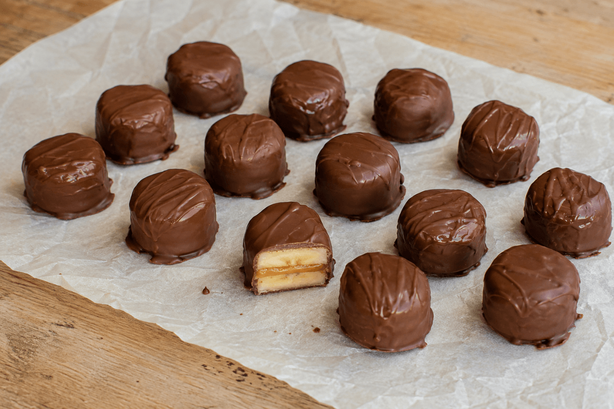 bombons de banana com doce de leite