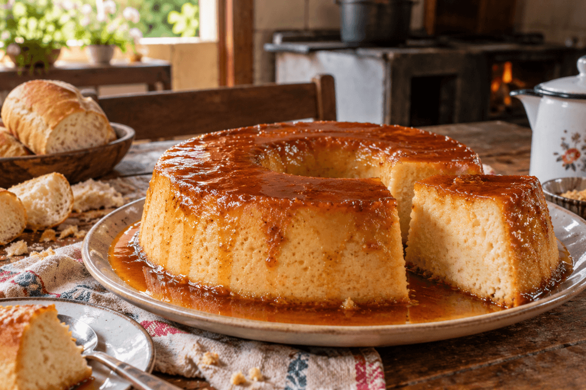 O pudim de pão velho da vovó a