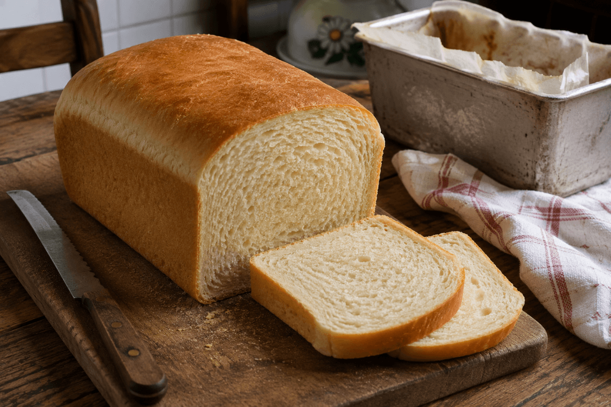 Pão de forma simples