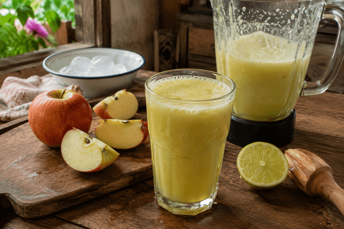Suco detox de maçã