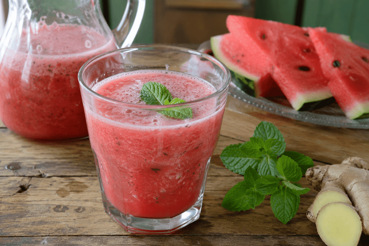 Suco detox de melancia